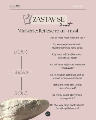 🧘‍♀️ ZASTAV SE – 2. část: MYSL Journalingové otázky nám pomáhají zpomalit, lépe si uvědomit své myšlenky a vnímat, jak s...